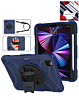 Hand Adjustable Heavy Duty Case with Shoulder Strap - DARK BLUE for iPad Air 4 / Air 5 / Pro 11 (1st / 2nd / 3rd / 4th) (Only Ground Shipping)