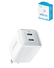 Anker 521 Nano Pro Dual Port USB-C Wall Adapter (40W) (WHITE) (Only Ground Shipping)