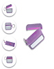 AirPods 1/2 Diamond and Mirror TPU Soft Case - PURPLE (Only Ground Shipping)