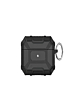 AirPods 1/2 Hard Plastic Transparent Case with Keychain - BLACK (Only Ground Shipping)