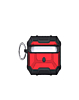 AirPods 1/2 Hard Plastic Transparent Case with Keychain - RED (Only Ground Shipping)