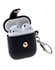 AirPods Pro Hard Leather Case with Metal Hook - BLACK (Only Ground Shipping)