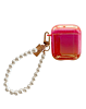 AirPods 1/2 Hard PC Case with Pearl Hand Strap - RED (Only Ground Shipping)