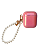 AirPods 1/2 Hard PC Case with Pearl Hand Strap - PINK (Only Ground Shipping)