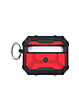 AirPods 3 Hard Plastic Transparent Case with Keychain - RED (Only Ground Shipping)