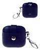 AirPods 3 Hard Leather Case with Metal Hook - DARK BLUE (Only Ground Shipping)