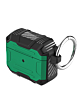 Hard Plastic Transparent Case with Keychain - DARK GREEN for Airpods 4th Gen (Only Ground Shipping)