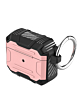 Hard Plastic Transparent Case with Keychain - PINK for Airpods 4th Gen (Only Ground Shipping)