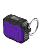 Hard Plastic Transparent Case with Keychain - DARK PURPLE for Airpods 4th Gen (Only Ground Shipping)
