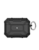 AirPods Pro (2nd Gen) Hard Plastic Transparent Case with Keychain - BLACK (Only Ground Shipping)