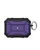 AirPods Pro (2nd Gen) Hard Plastic Transparent Case with Keychain - PURPLE (Only Ground Shipping)