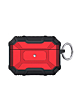 AirPods Pro (2nd Gen) Hard Plastic Transparent Case with Keychain - RED (Only Ground Shipping)