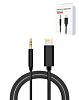 USB L-AUX Headphone Jack Cable (BLACK) (6ft) (Only Ground Shipping)