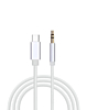 USB C-AUX Headphone Jack Cable (WHITE) (3ft) (Only Ground Shipping)