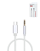 USB C-AUX Headphone Jack Cable (WHITE) (3ft) (Only Ground Shipping)