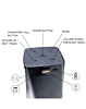 10W Bluetooth Angled Speaker with FM Radio - BLACK (Only Ground Shipping)
