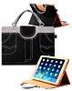 Smart Work Bag Style Case - BLACK JEAN for iPad 5 (2017) / iPad 6 (2018) / Air 1 / Air 2 / Pro 9.7 (Only Ground Shipping)