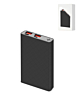 Brookstone Ultra Slim Magsafe Rapid Power Bank - (BLACK) (5000 mAh) (Only Ground Shipping)