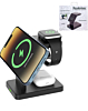 Brookstone (3in1) MagSafe Wireless Charging Station (15W) - BLACK (Only Ground Shipping)
