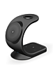 Brookstone (3in1) Curved Wireless Charging Station - BLACK (15W) (Only Ground Shipping)