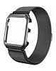 iWatch 41mm One Piece Milanese Stainless Steel Band - BLACK (Only Ground Shipping)