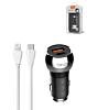 LDNIO C1 Dual USB A+C Car Charger with USB C-L Non-MFI Cable (3ft) (36W) (Only Ground Shipping)