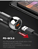 LDNIO C1 Dual USB A+C Car Charger with USB C-L Non-MFI Cable (3ft) (36W) (Only Ground Shipping)