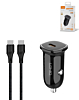 LDNIO C106 PD QC4.0 Dual USB-C Car Charger with USB C-C Cable (3ft) (30W) (Only Ground Shipping)
