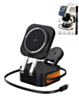 4-in-1 Wireless Charging Stand, Phone, Watch, Airpods, and Retractable Cable (15W) (BLACK) (Only Ground Shipping)