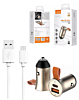 LDNIO C509Q PD QC4.0 Dual USB A+C Car Charger with USB A-M Cable (3ft) (18W) (Only Ground Shipping)