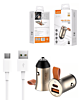 LDNIO C509Q PD QC4.0 Dual USB A+C Car Charger with USB A-C Cable (3ft) (18W) (Only Ground Shipping)