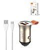 LDNIO C509Q PD QC4.0 Dual USB A+C Car Charger with USB A-C Cable (3ft) (18W) (Only Ground Shipping)