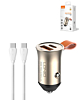 LDNIO C509Q PD QC4.0 Dual USB A+C Car Charger with USB C-C Cable (3ft) (18W) (Only Ground Shipping)