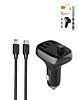 LDNIO C704Q Bluetooth 5.0 FM with 2X USB A+C Car Charger with USB A-L Non-MFI Cable (3ft) (33W) (Only Ground Shipping)
