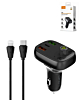 LDNIO C704Q Bluetooth 5.0 FM with 2X USB A+C Car Charger with USB C-L Cable (3ft) (30W) (Only Ground Shipping)