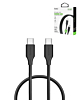 Esoulk C-C Fast Charging Cable (BLACK) (5ft) (60W) (Only Ground Shipping)