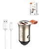 LDNIO C509Q PD QC4.0 Dual USB A+C Car Charger with USB A-M Cable (3ft) (18W) (Only Ground Shipping)