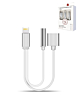 2in1 USB-L Charging and Data &3.5mm Headphone Jack Adapter (SILVER) (Only Ground Shipping)