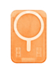 Clear Glitter Design Magnetic Card Holder (ORANGE) (Only Ground Shipping)