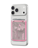 Clear Glitter Design Magnetic Card Holder (PINK) (Only Ground Shipping)