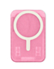 Clear Glitter Design Magnetic Card Holder (PINK) (Only Ground Shipping)
