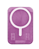 Clear Glitter Design Magnetic Card Holder (PURPLE) (Only Ground Shipping)