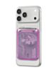 Clear Glitter Design Magnetic Card Holder (PURPLE) (Only Ground Shipping)