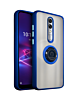 Coolpad Legacy Brisa Hard PC Rear / Soft TPU Colorful Border Case with I-ring Holder - BLUE (Only Ground Shipping)