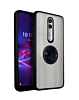 Coolpad Legacy Brisa Hard PC Rear / Soft TPU Colorful Border Case with I-ring Holder - BLACK (Only Ground Shipping)