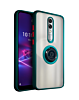 Coolpad Legacy Brisa Hard PC Rear / Soft TPU Colorful Border Case with I-ring Holder - GREEN (Only Ground Shipping)