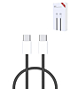 USB C-C Fast Charging Cable for iPhone / iPads / AirPods Series (3ft) (60W) - (BLACK) (Only Ground Shipping)