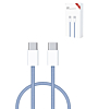USB C-C Fast Charging Cable for iPhone / iPads / AirPods Series (3ft) (60W) - (BLUE) (Only Ground Shipping)