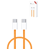 USB C-C Fast Charging Cable for iPhone / iPads / AirPods Series (3ft) (60W) - (ORANGE) (Only Ground Shipping)