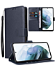 Galaxy S21 5G Leather Wallet Case with Card Slot - DARK BLUE (Only Ground Shipping)